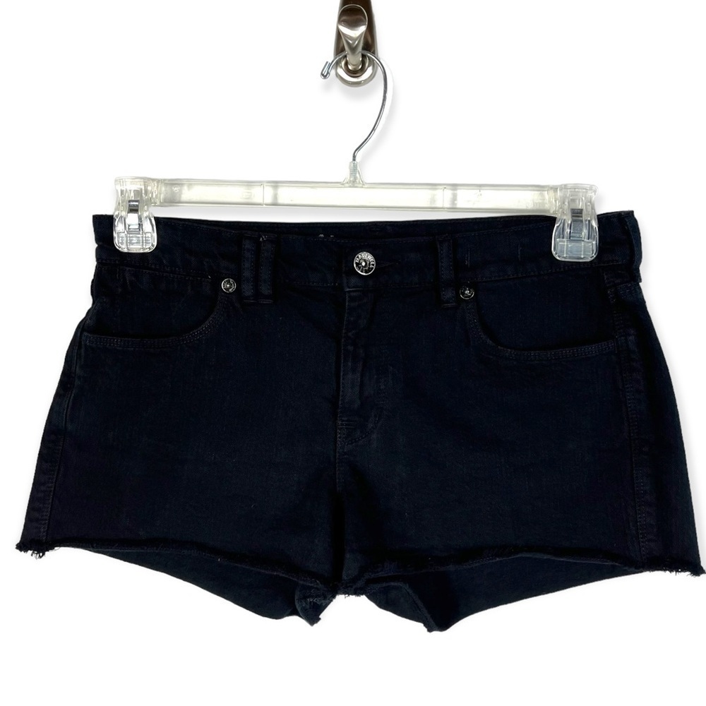 4 for $40 SALE! Madewell Midrise Raw Hem Jean Shorts, Black, Size 27